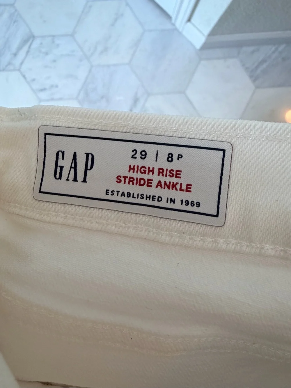 GAP White Wide-Leg Jeans